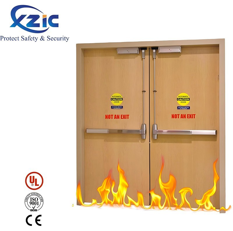 Double Commercial Wood Fire Door
