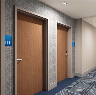 Hotel Entry Wood Fire Door